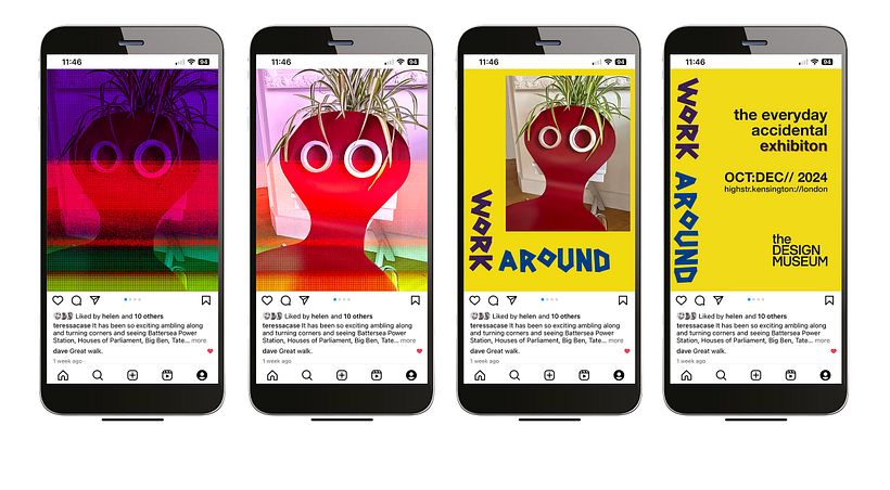 Visual for Instagram Social Media visual - screen to glitch for extra dimension of 'Work Around'