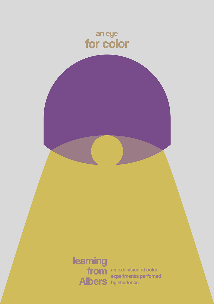 The first poster, I tried playing with the "eye" of the title, as if the field of view went down on the description.