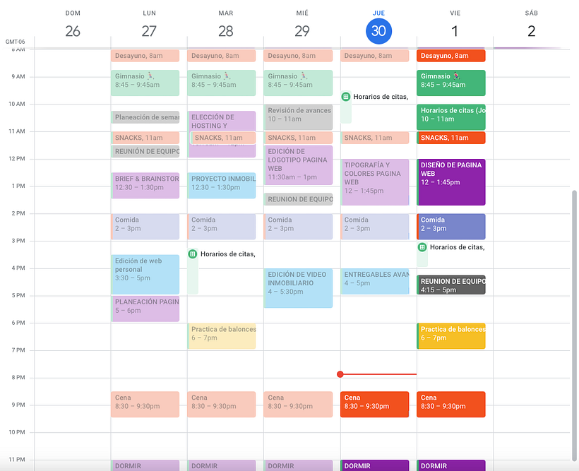 Calendario de Actividades