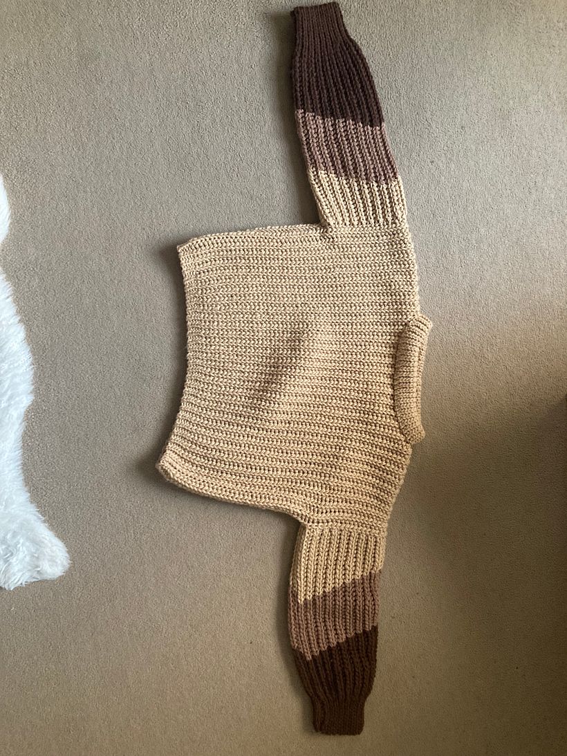 Finished jumper. 