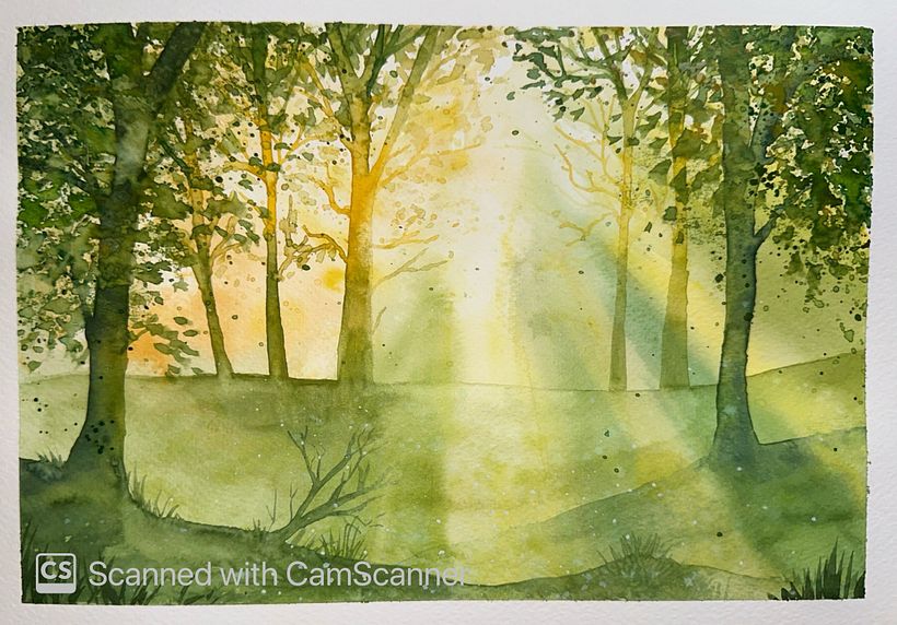 My project for course: Dreamy Watercolor Landscapes: Paint with Light 1