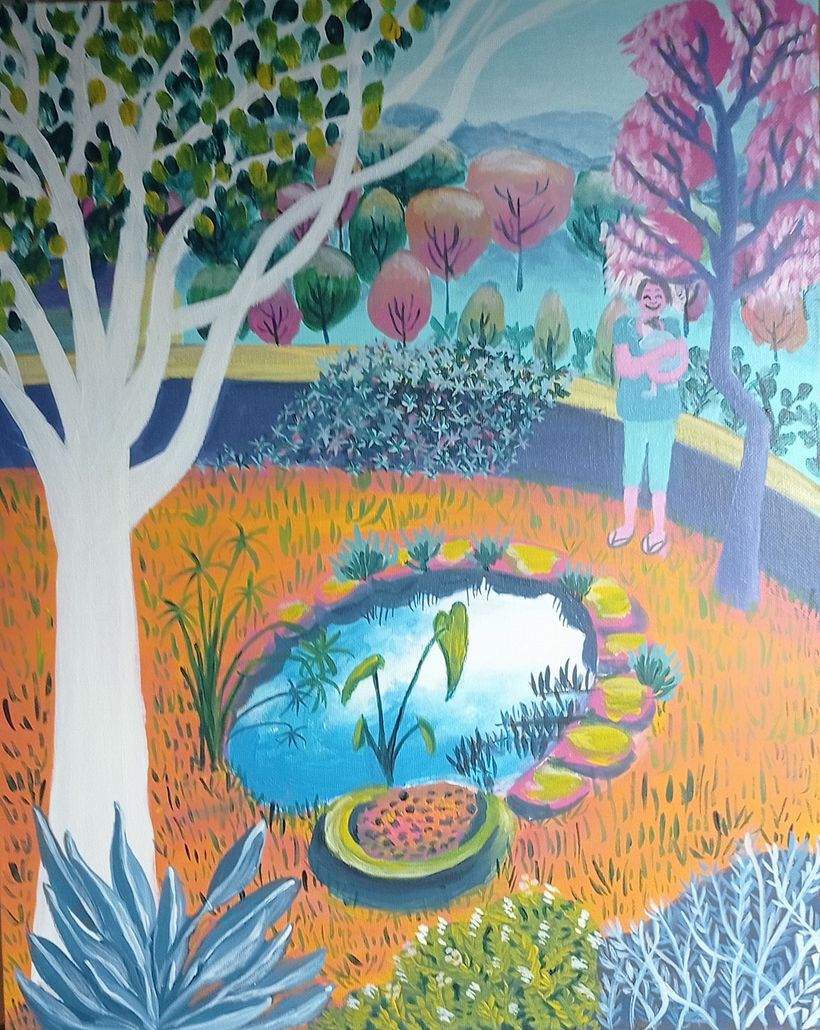 Cuadro final del curso de Maru de acrílicos (acrílico)