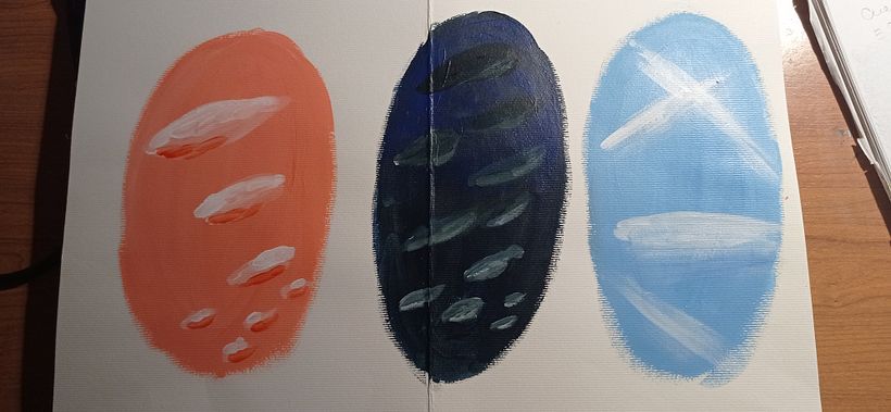 ejercicio de nubes en acrílico