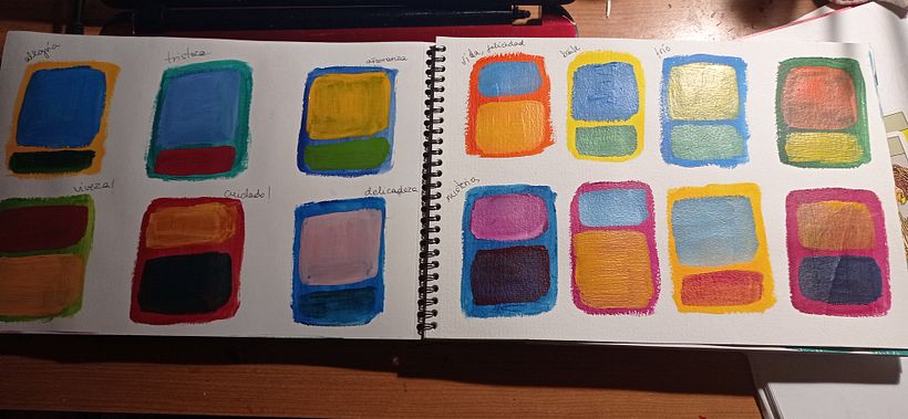 paisajes emocionales a lo Mark Rothko en acrílicos