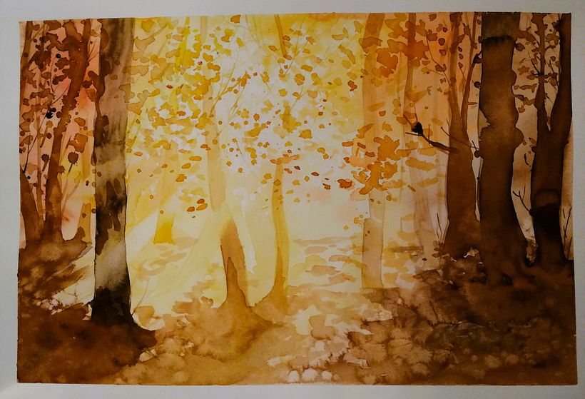 Il mio progetto del corso: Paesaggi incantevoli ad acquerello: dipingi con la luce 1