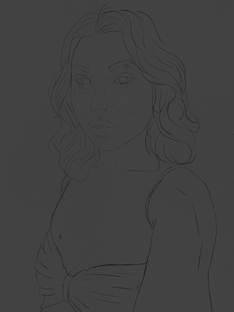 She is Maria Eduarda - My Project in Portrait Painting by Rod Lovell