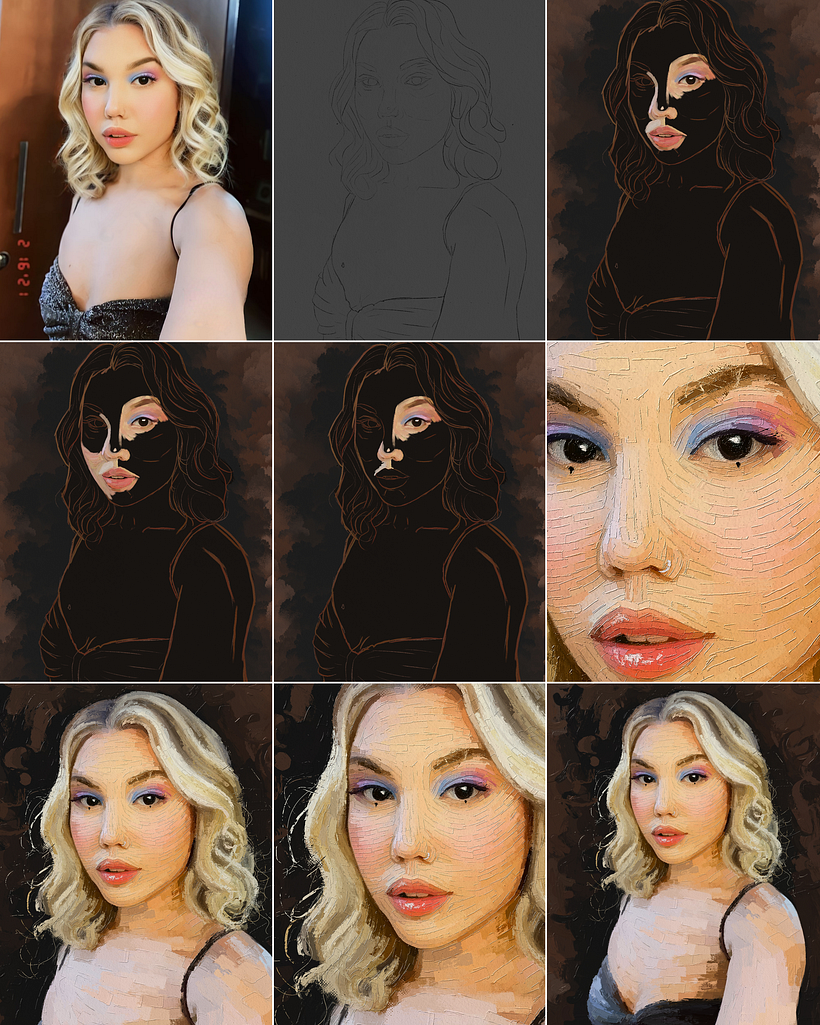 She is Maria Eduarda - My Project in Portrait Painting by Rod Lovell