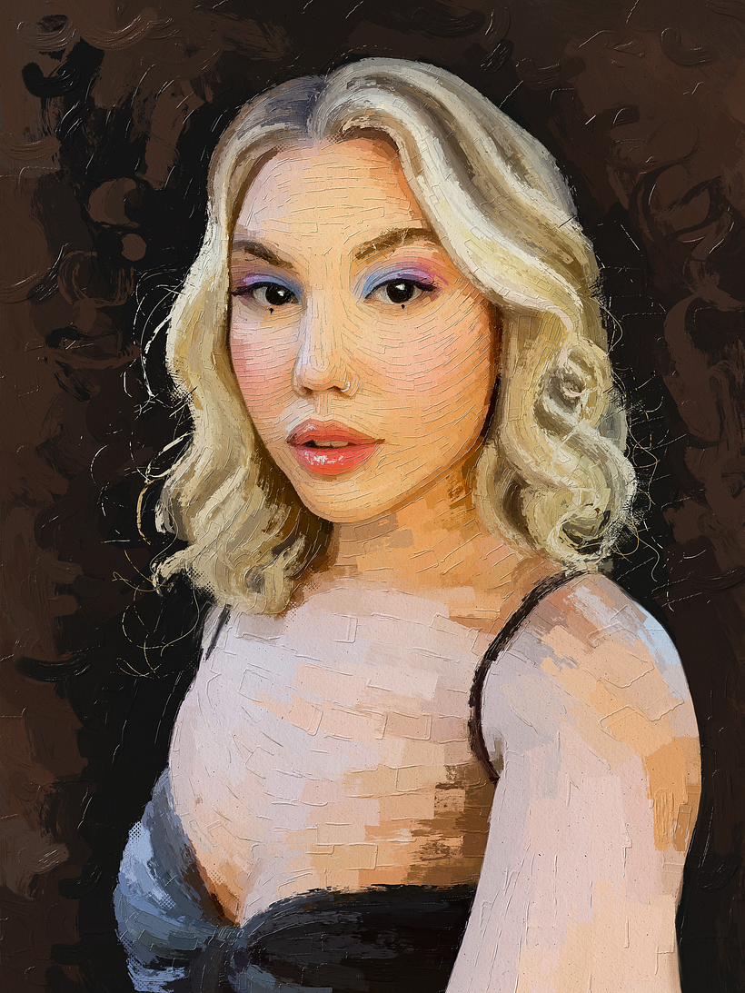 She is Maria Eduarda - My Project in Portrait Painting by Rod Lovell