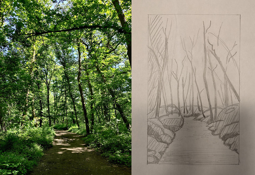 Reference & Sketch (I've changed the format a bit)