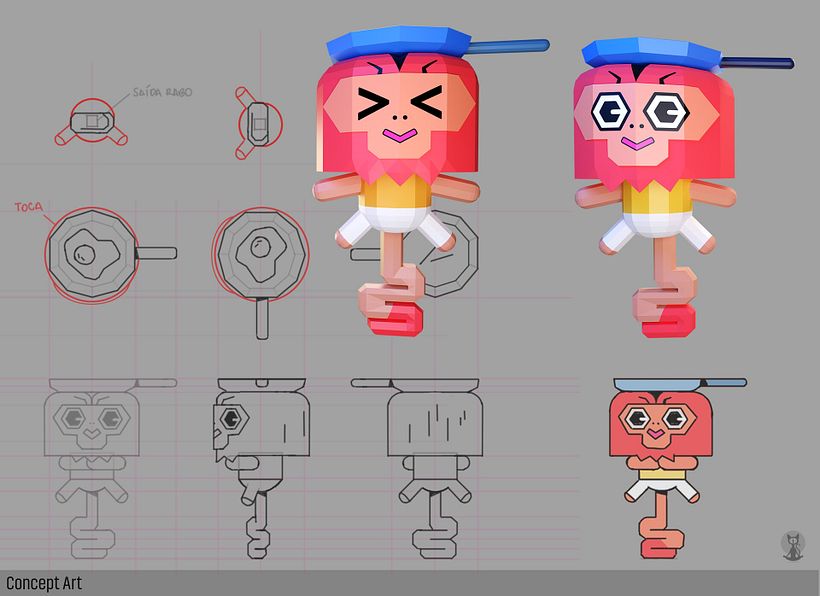 Concept Art and 3D Character Lowpoly