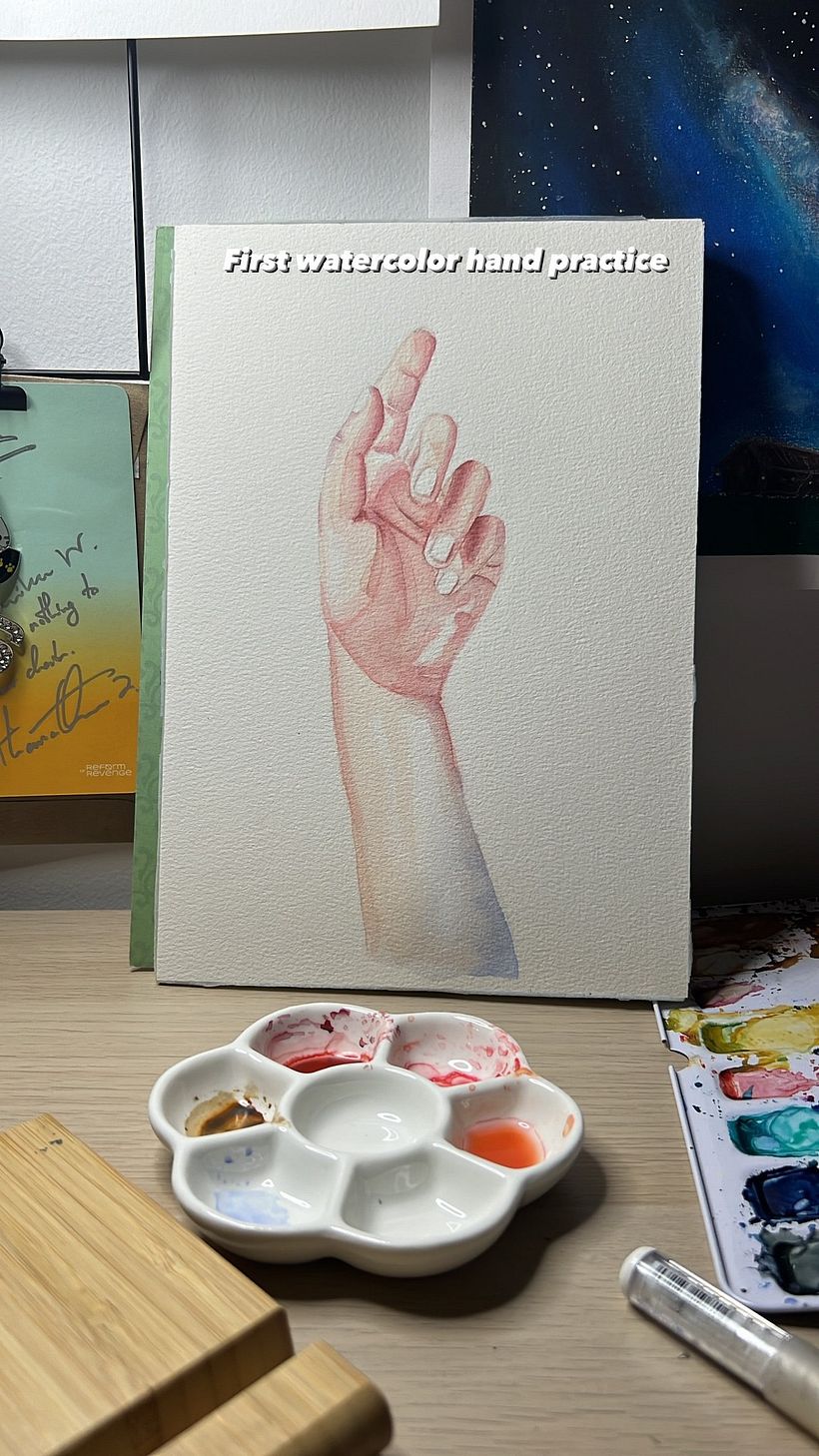 “Unraveling”: My project for course: Illustration of Hands with Expressive Watercolors 3