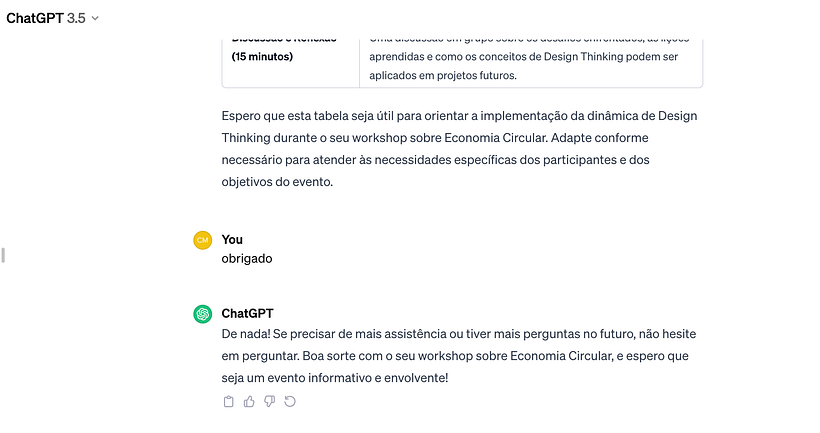 Meu projeto do curso: Como usar o ChatGPT para trabalhar Economia Circular 1