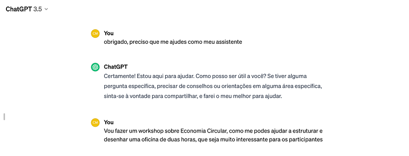 Meu projeto do curso: Como usar o ChatGPT para trabalhar Economia Circular 2
