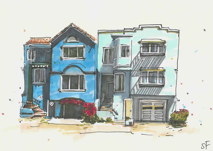Reference photo found on the internet. Never tried alcohol markers before taking this course, I learned so much! 