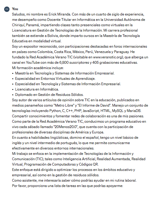Mi proyecto del curso: Usar Chat GPT para trabajar 3