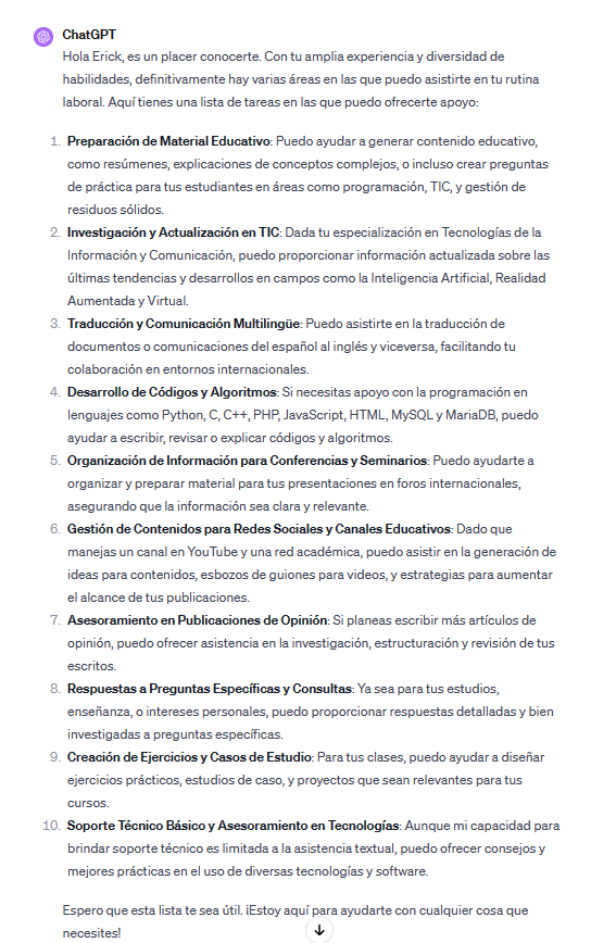 Mi proyecto del curso: Usar Chat GPT para trabajar 4