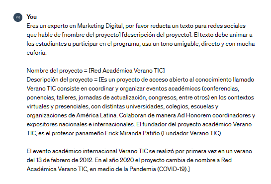 Mi proyecto del curso: Usar Chat GPT para trabajar 5
