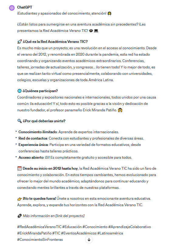 Mi proyecto del curso: Usar Chat GPT para trabajar 6