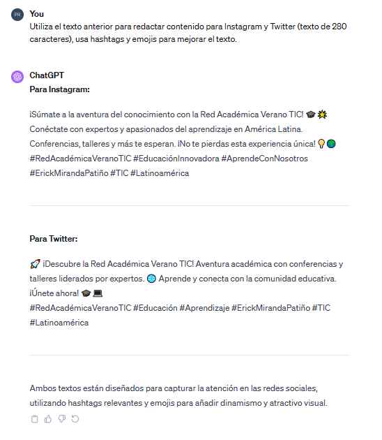 Mi proyecto del curso: Usar Chat GPT para trabajar 7