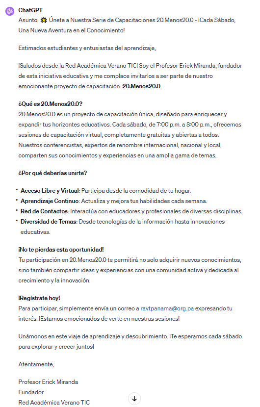 Mi proyecto del curso: Usar Chat GPT para trabajar 9