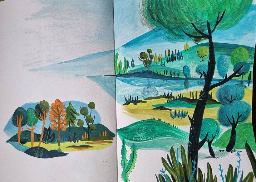Mi proyecto del curso: Sketchbook pictórico en gouache 6