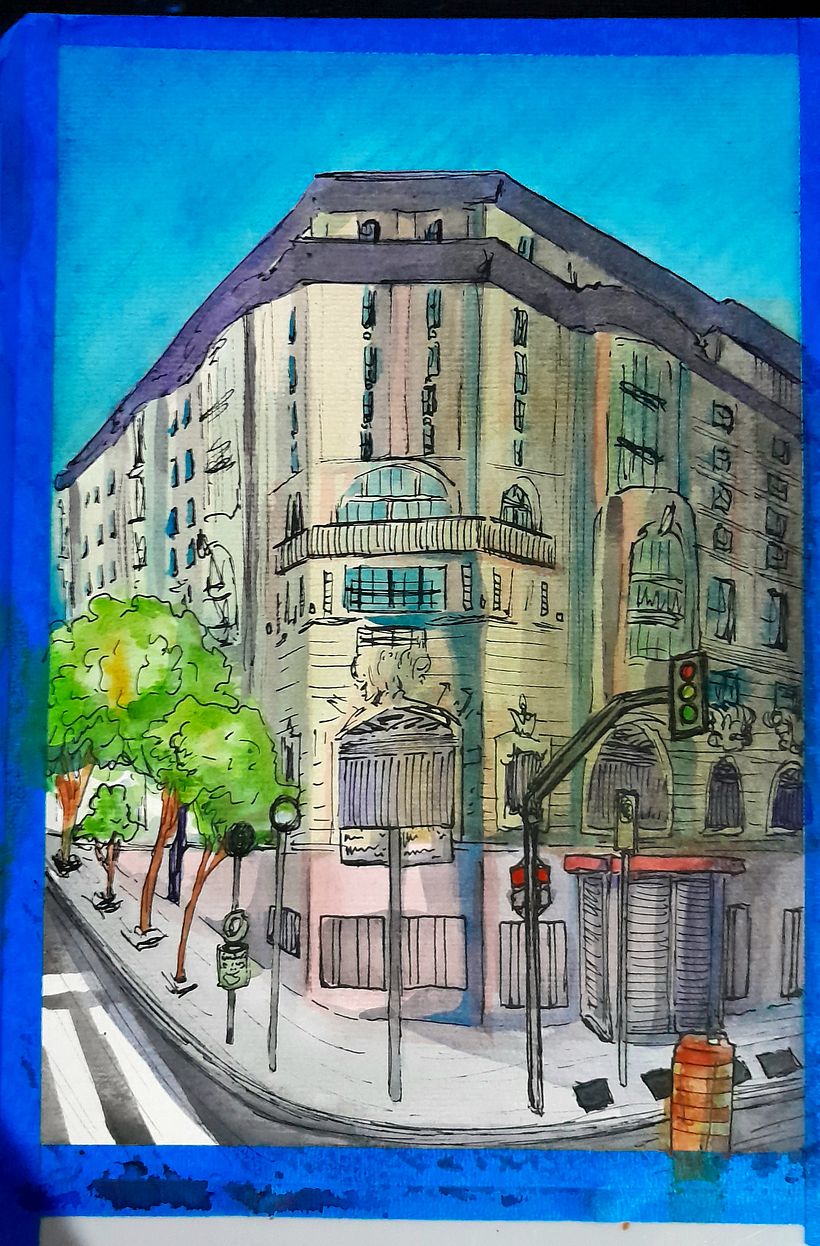 Meu projeto do curso: Desenho arquitetônico com aquarela e tinta 4