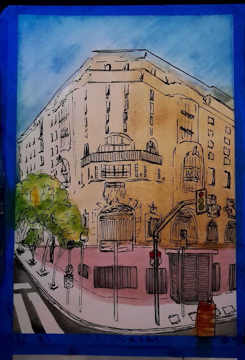 Meu projeto do curso: Desenho arquitetônico com aquarela e tinta 3