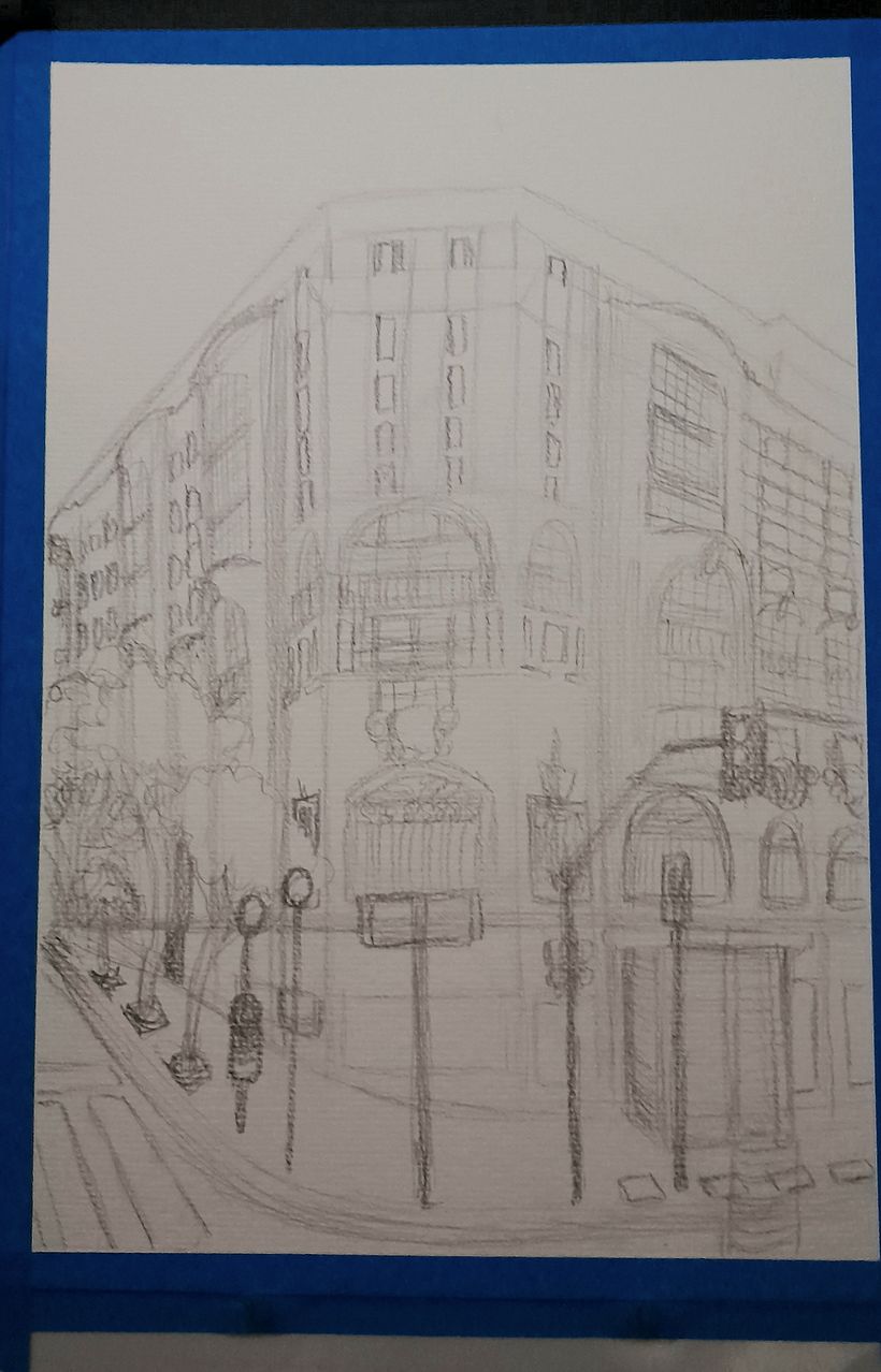 Meu projeto do curso: Desenho arquitetônico com aquarela e tinta 2
