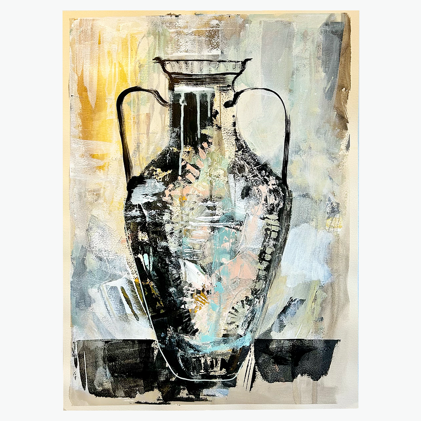 "Her Majesty" - acrylic painting, size 56x76cm