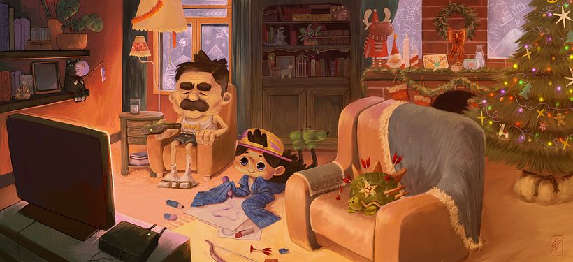 Illustration Full Page : Le Noël de Juju