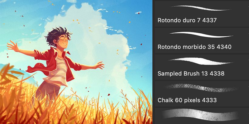 Pennelli gratuiti per Photoshop e Procreate di Alessia Trunfio 2