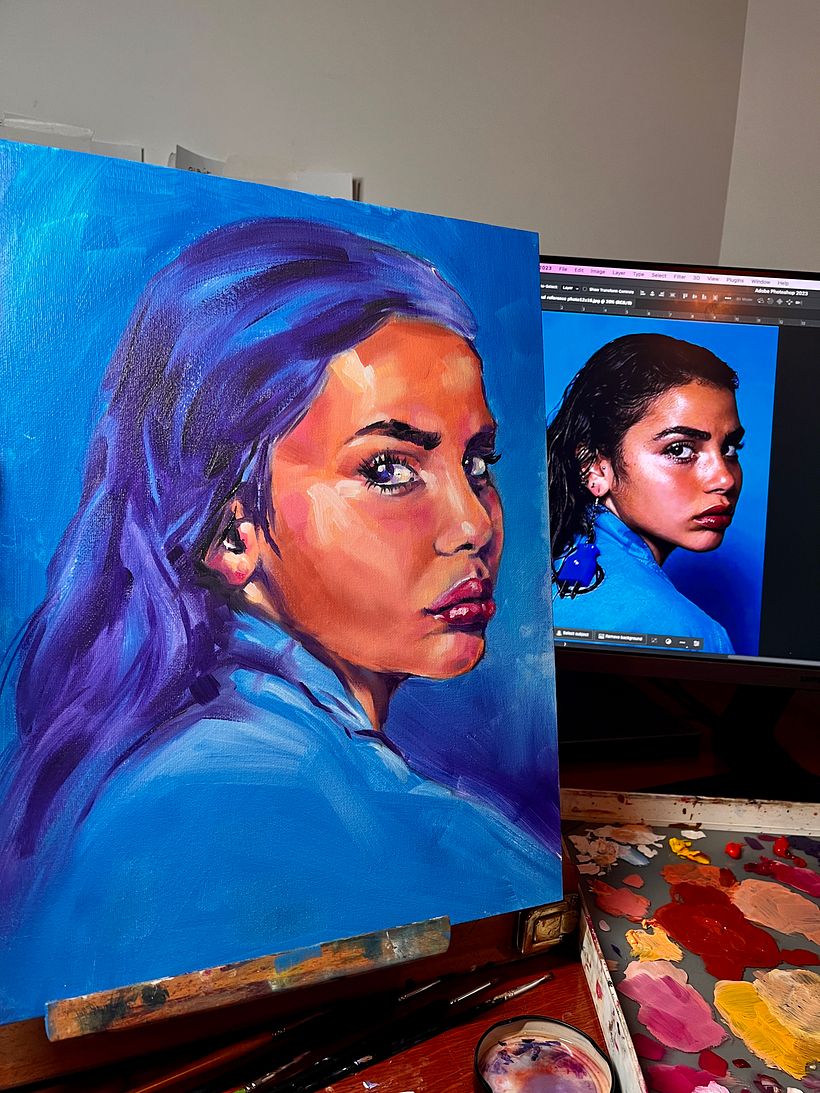 Once I painted the purple hair in, I knew I had to stop there. I am the Queen of overworking things.
