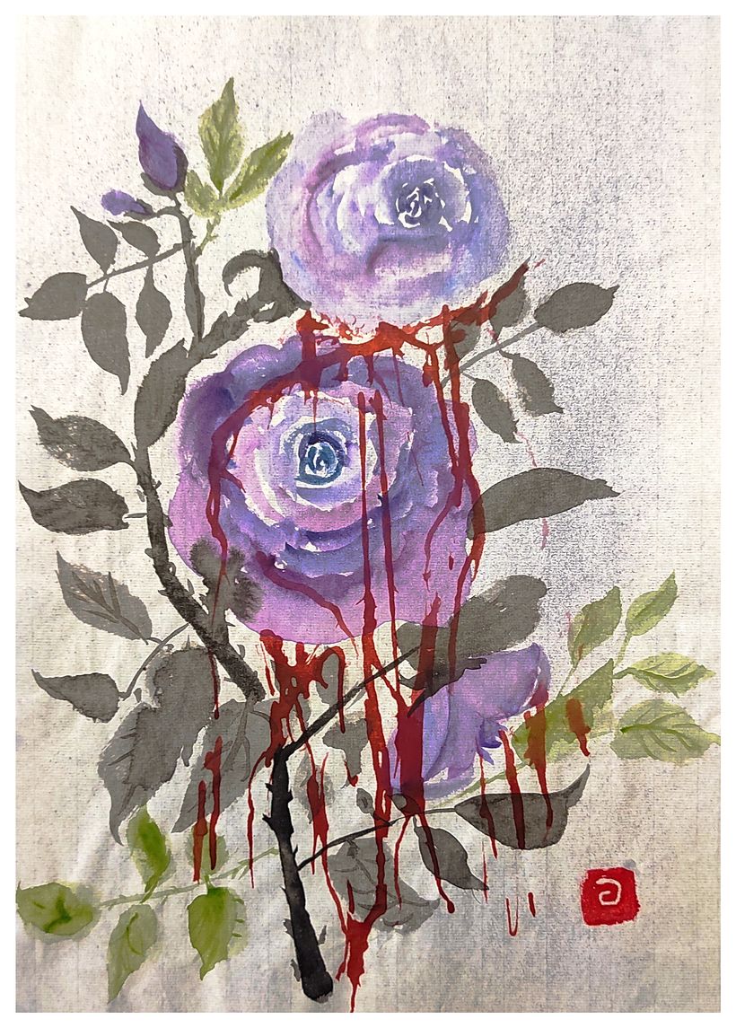 Mi proyecto del curso: Pintura sumi-e a color para ilustraciones florales 2