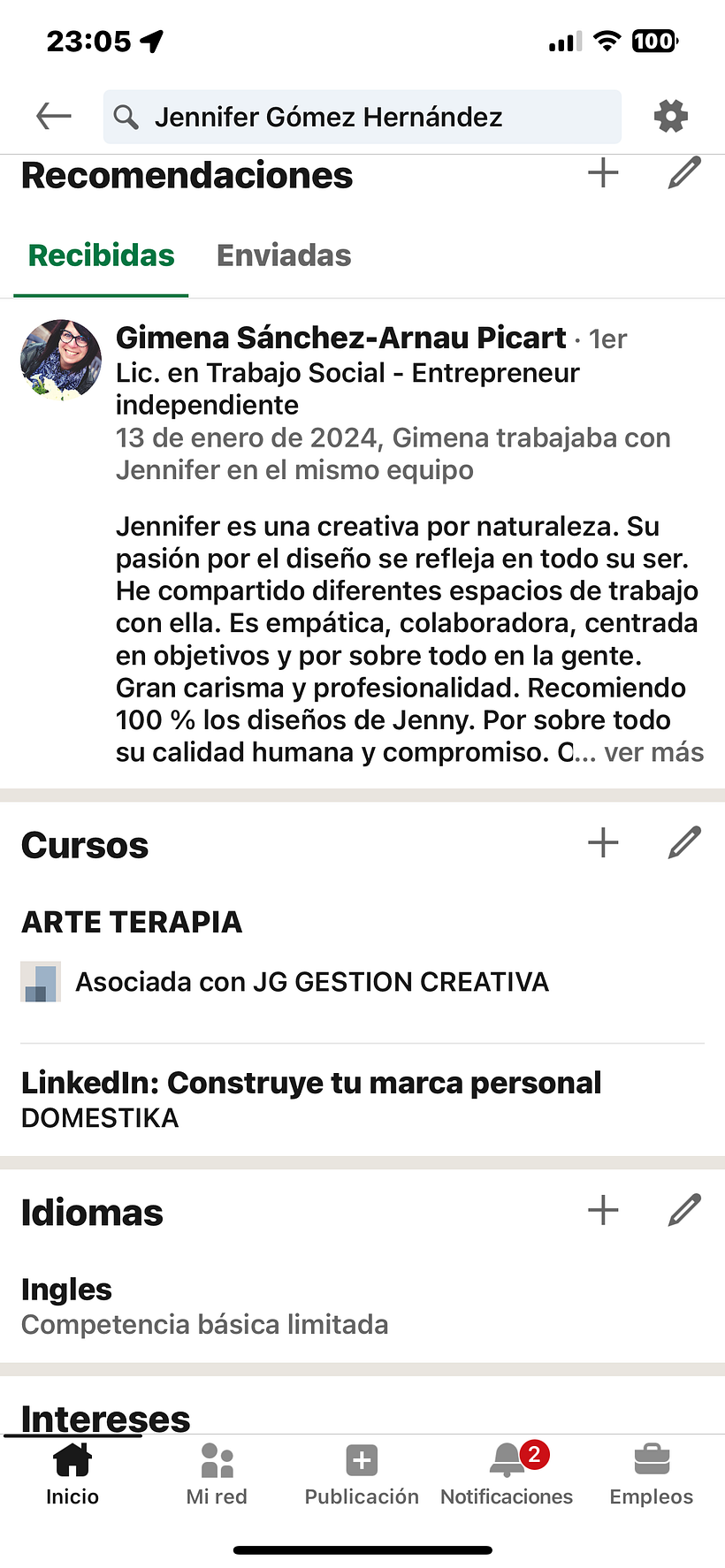 Mi proyecto del curso: LinkedIn: construye tu marca personal 4