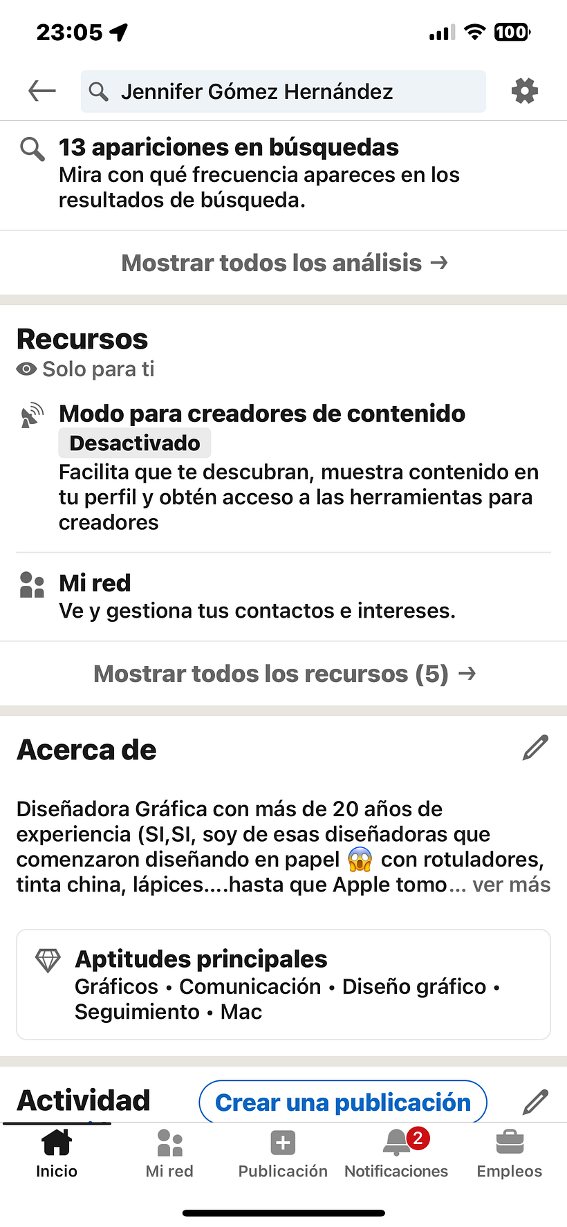 Mi proyecto del curso: LinkedIn: construye tu marca personal 8