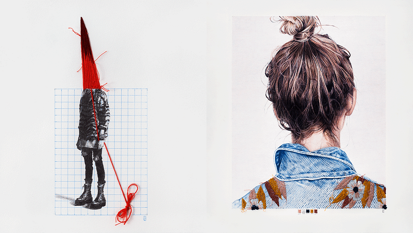 Explorando la conexión entre el dibujo y el bordado: Cuadernos Bordados 7