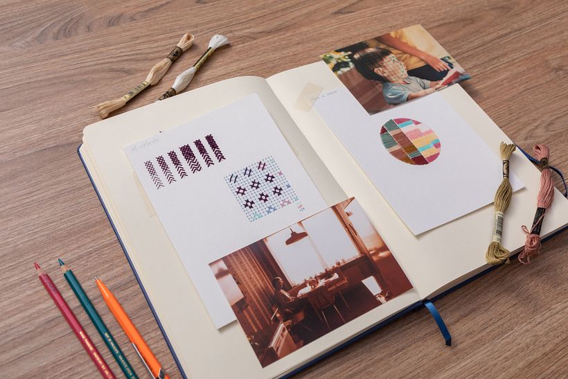Explorando la conexión entre el dibujo y el bordado: Cuadernos Bordados 12