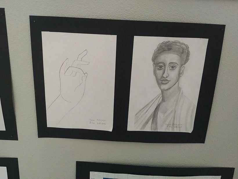 Fagioum portrait as a study for the hagiography school