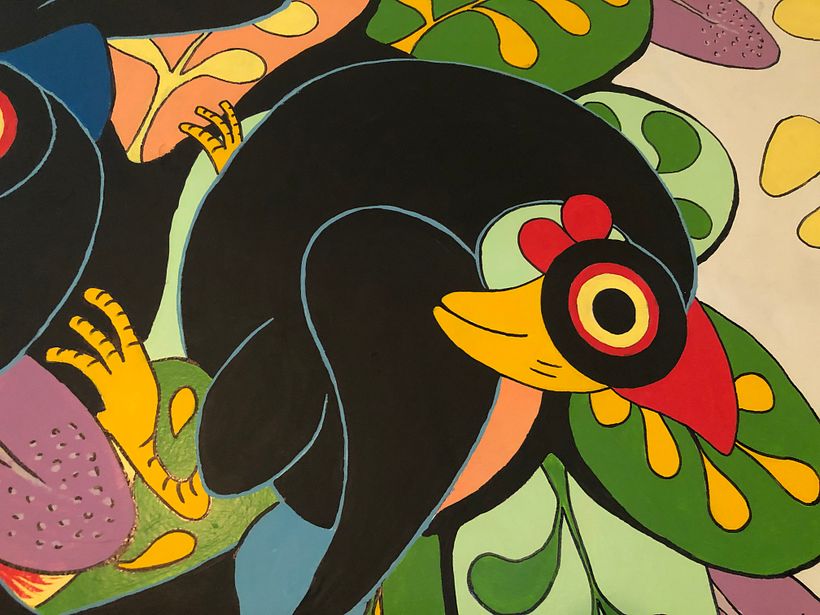 What happens when your AirBNB Hostess tells you that you can paint a wall? You take a mural course!