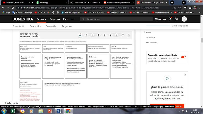 Mi proyecto del curso: Design Thinking para gestión de proyectos 7