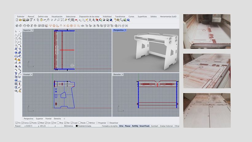 Modelado en Rhino 7 | Corte en Router CNC