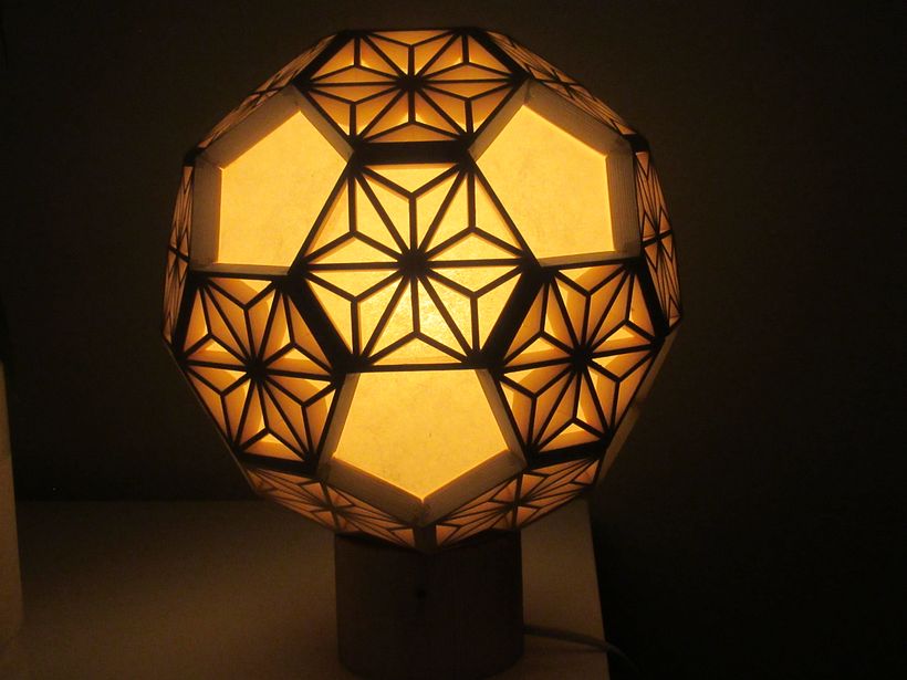 the kumiko lamp was made based on the instructions from construktables.com