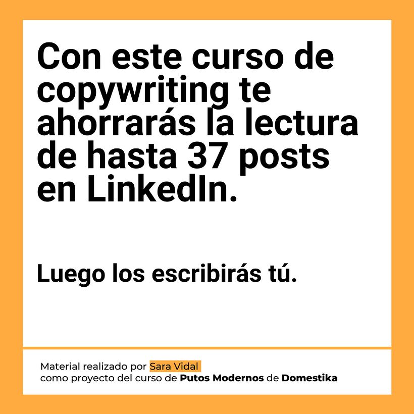 Mi proyecto del curso: Copywriting para copywriters 2