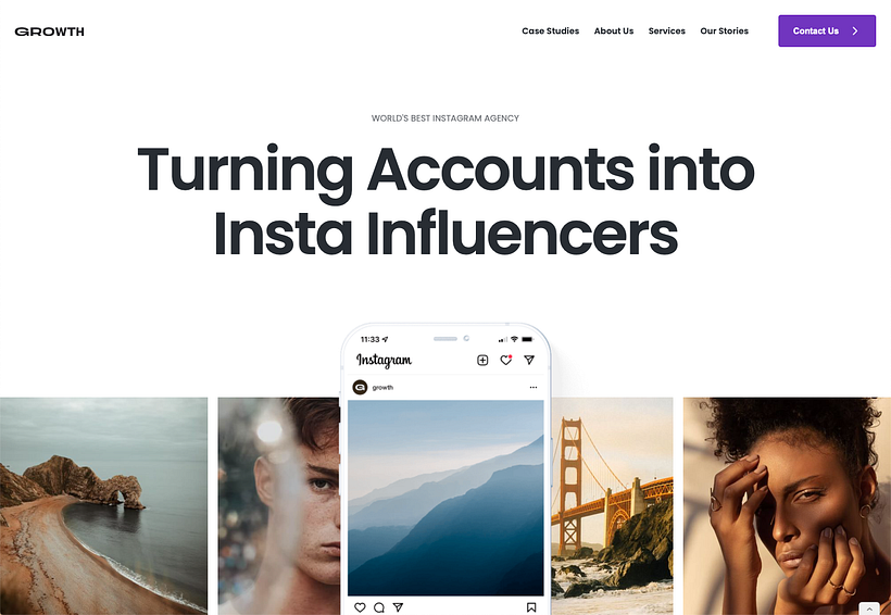 The hero section of the project.