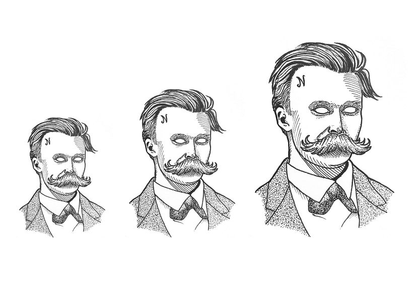Illustration of Nietzsche.