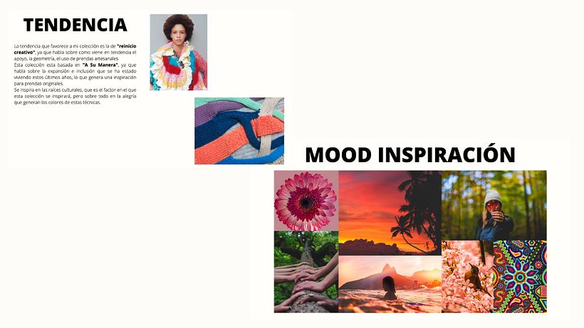 Tendencia escogida en WGSN y moodboard para poder desarrollar el proceso creativo.
