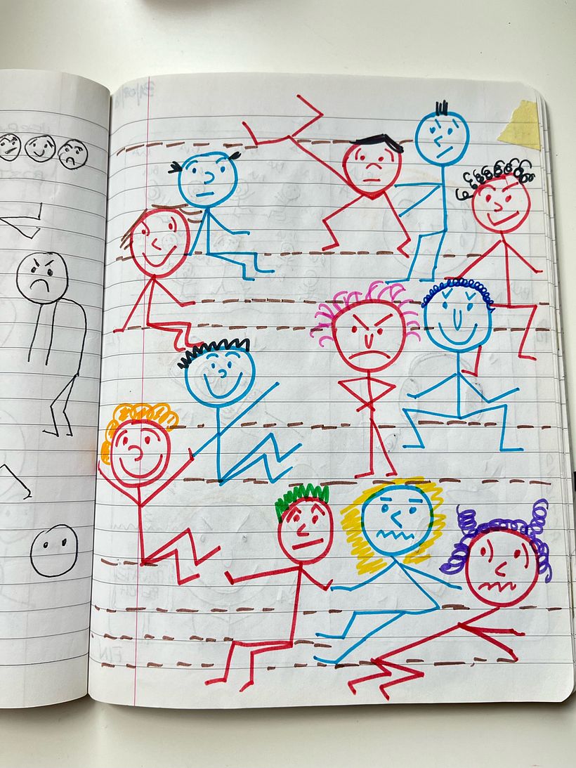 1° cuaderno de dibujos - intento expresiones