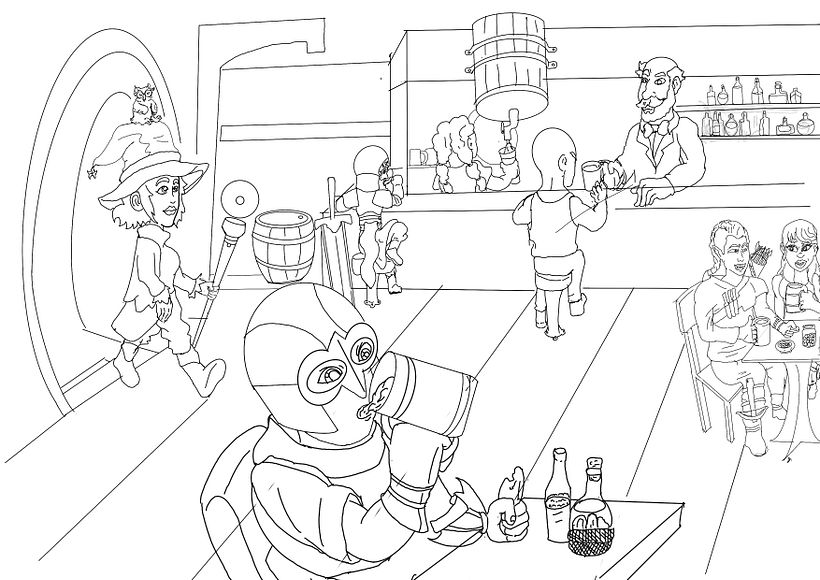 Meu projeto do curso: Desenho de cenas para mangá 1