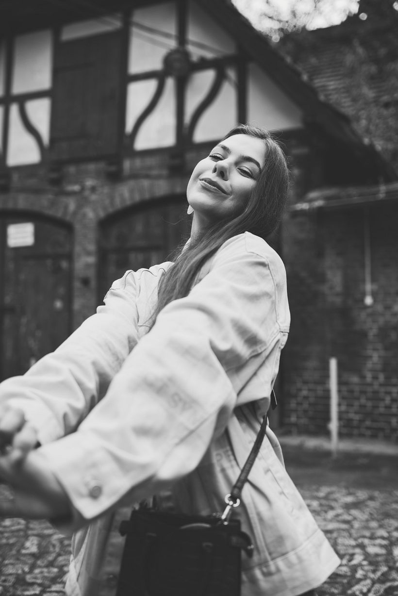 Cinematic black and white portraits by @katie_kphotography 2