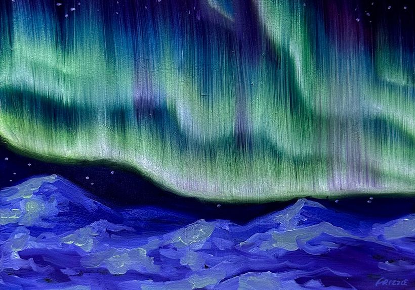 "Northern Lights" Tutorial Painting 1
